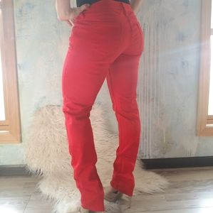 Red super skinny Arizona jeans